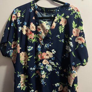 Plus size 3x Floral print Blouse